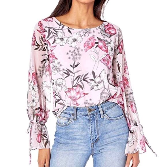 Cupcakes & Cashmere Terra Floral Blouse Size S - Picture 3 of 9